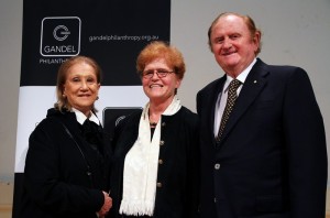Pauline Gandel, Dr Deborah Lipstadt and John Gandel AO