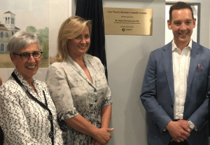 The Governor of Victoria Linda Dessau, Gandel Foundation Director Lisa Thurin and Parliamentary Secretary for Mental Health Steve Dimopoulos MP unveiled the plaque at the official opening of the Lisa Thurin Women’s Health Centre